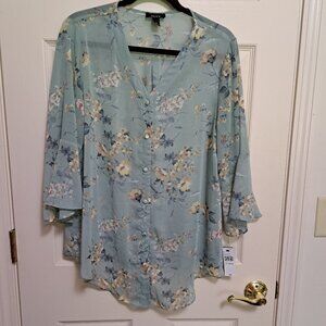 2 Piece Alyx Green Floral Blouse